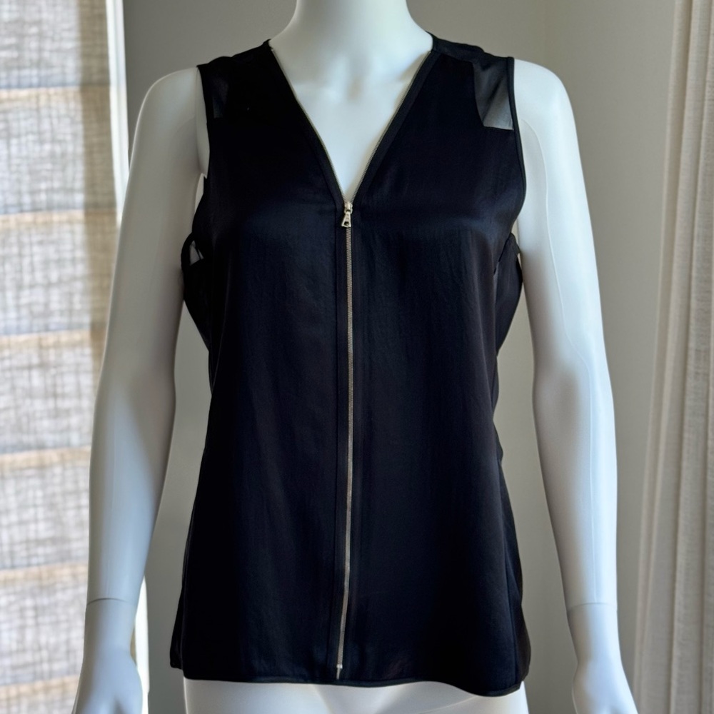J Brand Black Silky Top Size Medium